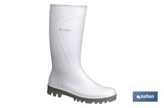 Botte de pluie blanche en PVC, mod. alimentaire - Cofan