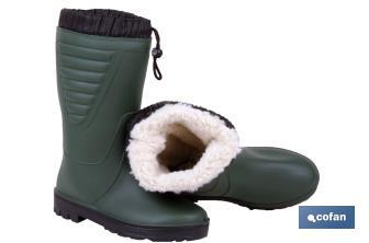 Rain Boot | Polar Fleece Lining | Green | PVC - Cofan
