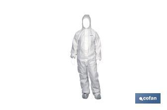 Disposable coveralls | Available in blue or white | Available in various sizes | New non-woven fabric - Cofan