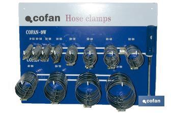 METALLIC HOSE CLAMP DISPLAY STAND - Cofan