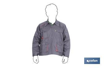 Grey/Red Work Jacket - Cofan