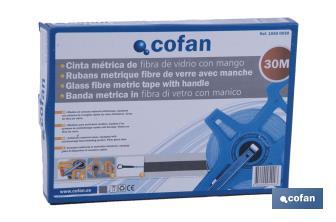 Rubans metrique fibre de verre avec manche - Cofan