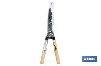 Professional hedge shears | Ergonomic wooden handle | Suitable for gardening and shrubs - Cofan