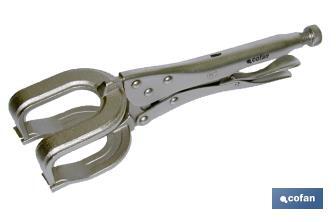 Locking pliers with jaws | Suitable for sheet metal plate | Length: from 8" to 11" - Cofan