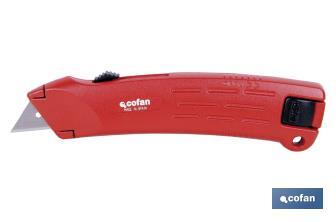 Retractable utility knife, Zamak Model | Compact and lightweight | Stainless steel | Ideal for handicrafts - Cofan