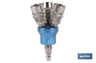 3 way quick coupler (flower type) - Cofan