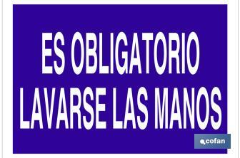 Es obligatorio lavarse las manos - Cofan