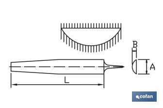 Half-round rasp | Available in different sizes and models | Replaceable and ergonomic handle - Cofan