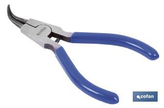 Bent round nose pliers for external circlips | High-quality steel | Size: 225mm - Cofan