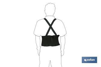 Lower back brace | 2 cross straps | Available in various sizes - Cofan