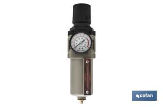 Filtro regulador de presión con rosca de 3/8" | Filtro Regulador de aire comprimido de compresor - Cofan