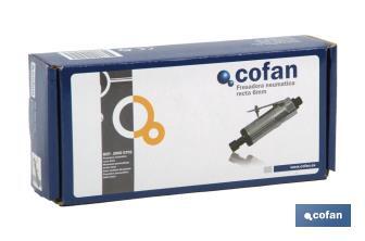 Fraiseuse pneumatique haute performance droite pour tiges de Ø6mm - Cofan