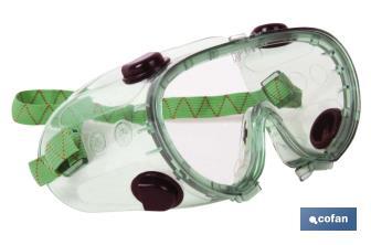 Anti-fog safety goggles | Comfortable and lightweight goggles | Adjustable headband - Cofan