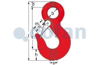 Hook with clasp in high resistance alloy steel - Cofan