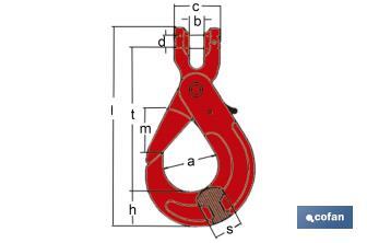 High security hook G-80 - direct connection - Cofan