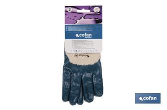 Guantes de nitrilo azules | Revestimiento impermeable y no absorbente | Larga duración y resistentes - Cofan