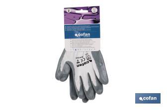 100% polyester gloves | Impregnated glove for added safety | Flexible gloves | Comfort and protection | Seamless gloves - Cofan