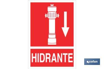 Hidrante Abajo Pictograma + Texto Luminiscente - Cofan
