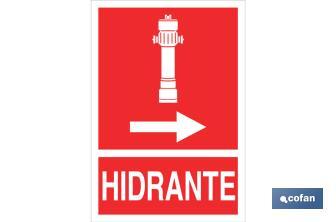 Hidrante Derecha Pictograma + Texto Luminiscente - Cofan