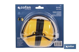 Blister Capacete anti-ruido I Cor amarelo I Protecção auditiva I SNR: 30db I EN 352-1 - Cofan