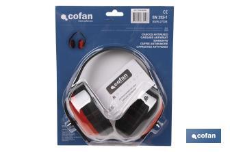 Blister Capacete anti-ruido I Cor vermelho I Protecção auditiva I SNR: 27db I EN 352-1 - Cofan