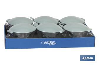 Sugar bowl with lid | Albahaca Model | Polypropylene and polystyrene | 120ml capacity | Several colours - Cofan