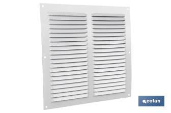 Grelha de Ventilação com Rede Mosquiteira | Fabricada em Aluminio Branco | Varias Medidas - Cofan