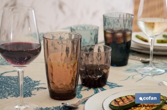 Pack of 6 tumbler glasses | Jade Model | Available in different capacities | Different colours - Cofan