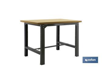 Steel workbench | Resistant and versatile | Anthracite | Available in different sizes - Cofan