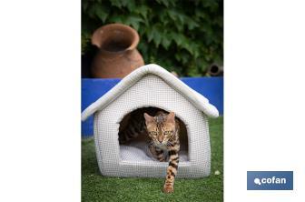 Niche en tissu pour Animaux de compagnie | Niche Portable Lavable | Dimensions extérieures : 42 x 40 x 40 cm - Cofan