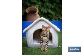 Fabric house for pets | Portable washable house | Outer dimensions: 42 x 40 x 40cm - Cofan