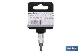 1/2" screwdriver bit socket | High-quality chrome-vanadium steel | With Phillips 3 tip - Cofan