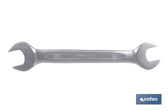 Llave fija de doble boca pulidas | Fabricada en acero al cromo de alta calidad | Medidas de 55-60 mm - Cofan