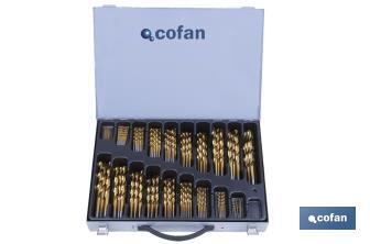 Assorted drill bits case HSS - TIN - Cofan