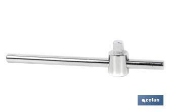 Drive sliding T-bar | 1/2" drive ratchet | Length: 250mm - Cofan