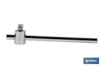 Manico scorrevole per bussole a forma di T | Cricchetto da 1/4" | Lunghezza: 110 mm - Cofan