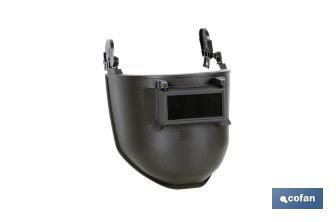 Máscara de soldar | Adaptable a casco de obra | Color negro - Cofan