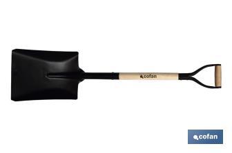 D-handle square mouth shovel - Cofan