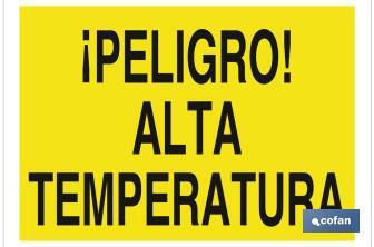 ¡Peligro! alta temperatura - Cofan