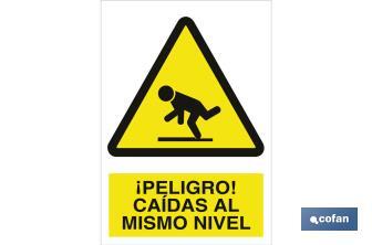 Danger! Falls on the same level - Cofan