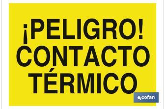 ¡Peligro! contacto térmico - Cofan