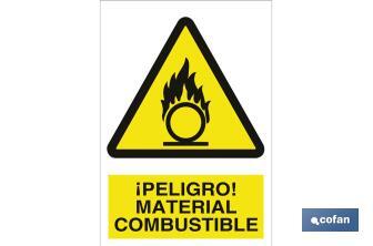 ¡Peligro! material combustible - Cofan