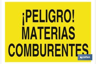 ¡Peligro! materias comburentes - Cofan