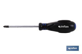 Phillips screwdriver | With endcap | Available tip from PH0 to PH3 - Cofan