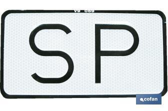 Placa "SP" V-9 Serviço público - Cofan