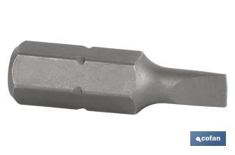 Pointe plate pour visseuse | Fabriquée en acier au chrome vanadium | Dimension de la pointe 30 mm - Cofan