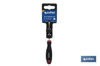 Slotted screwdriver for mechanics | Confort Plus Model | Available screw heads from SL 3mm to SL 8mm - Cofan