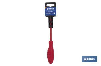 1,000V insulated screwdriver | Slotted head available in different sizes | Various lengths - Cofan