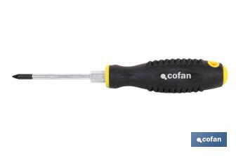 Pozidriv screwdriver with hexagonal ferrule | Confort Plus Model | Available tip from PZ1 to PZ3 - Cofan