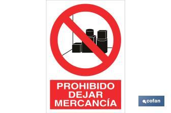 Prohibido dejar mercancía - Cofan